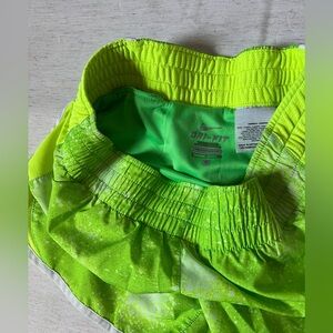 Neon green splatter Nike athletic shorts